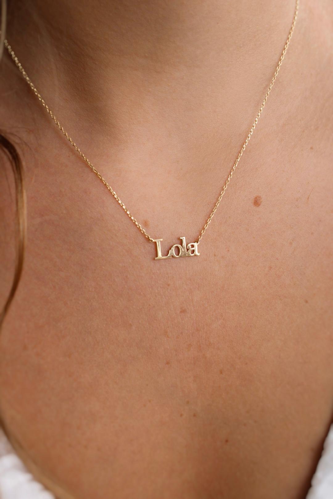 14k Custom Name Necklace