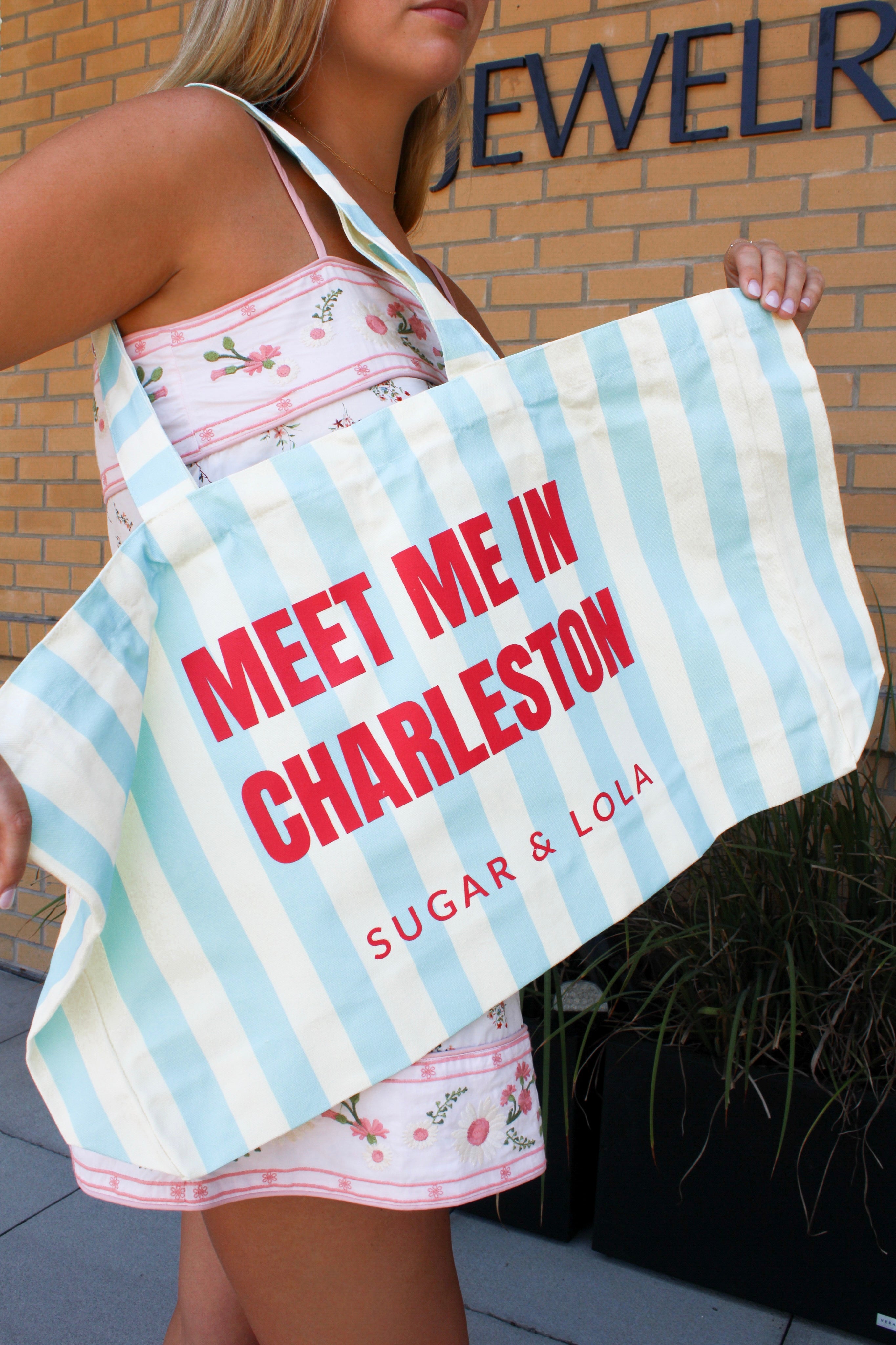 Gift with Purchase Over $100: Meet Me in Charleston Canvas Tote
