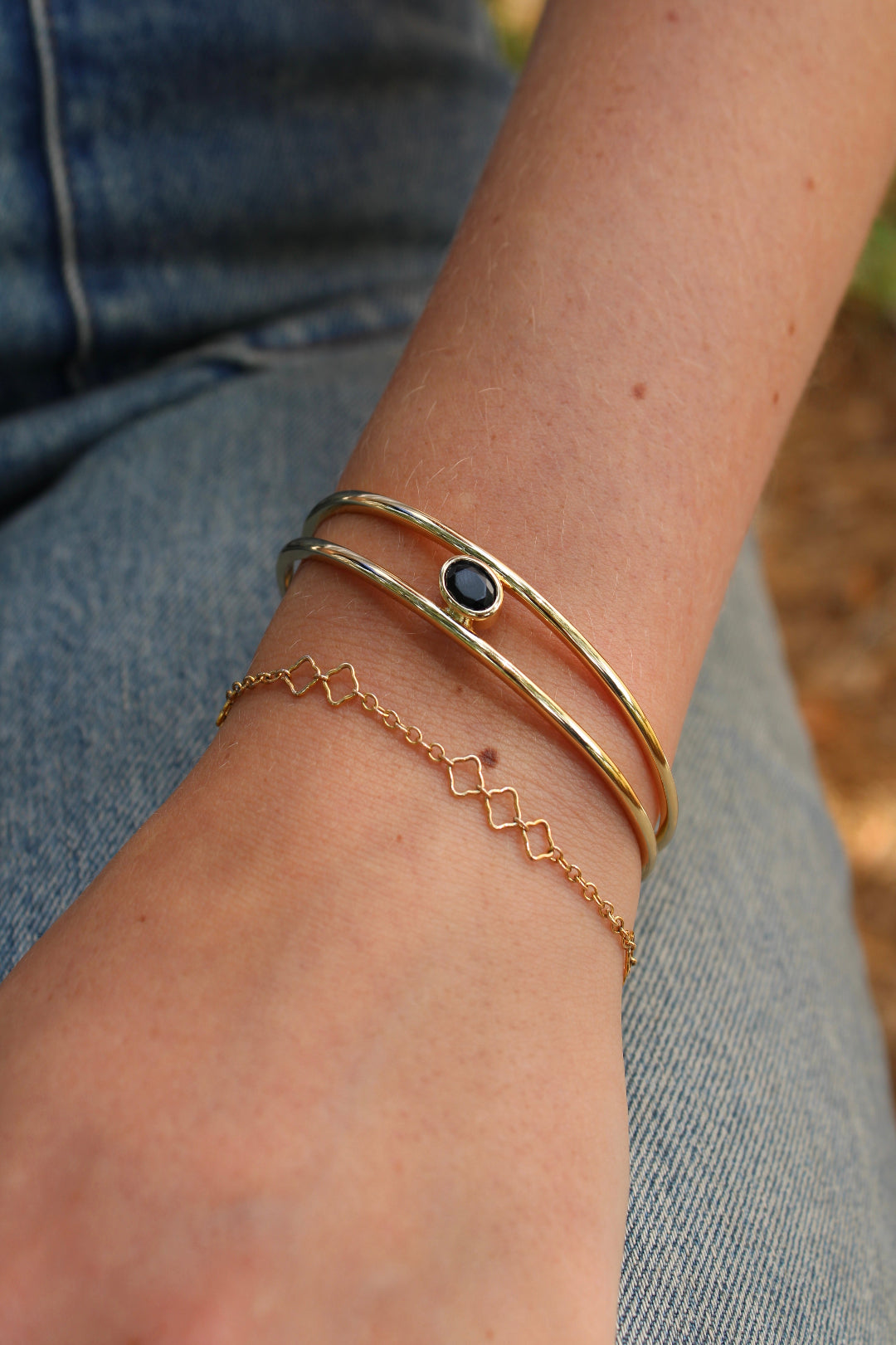Monroe Black Cuff Bracelet