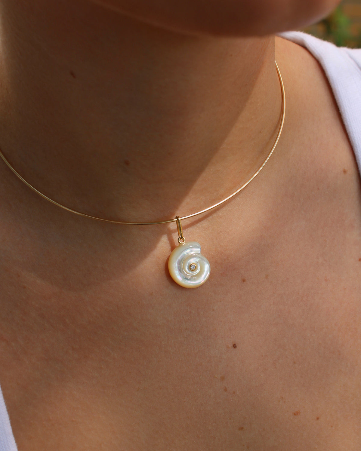 Nautilus Mother of Pearl Charm