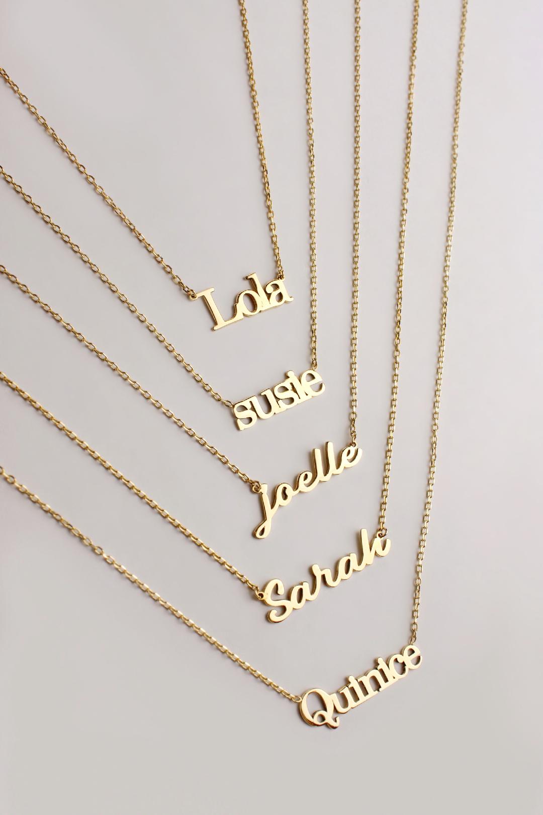 14k Custom Name Necklace