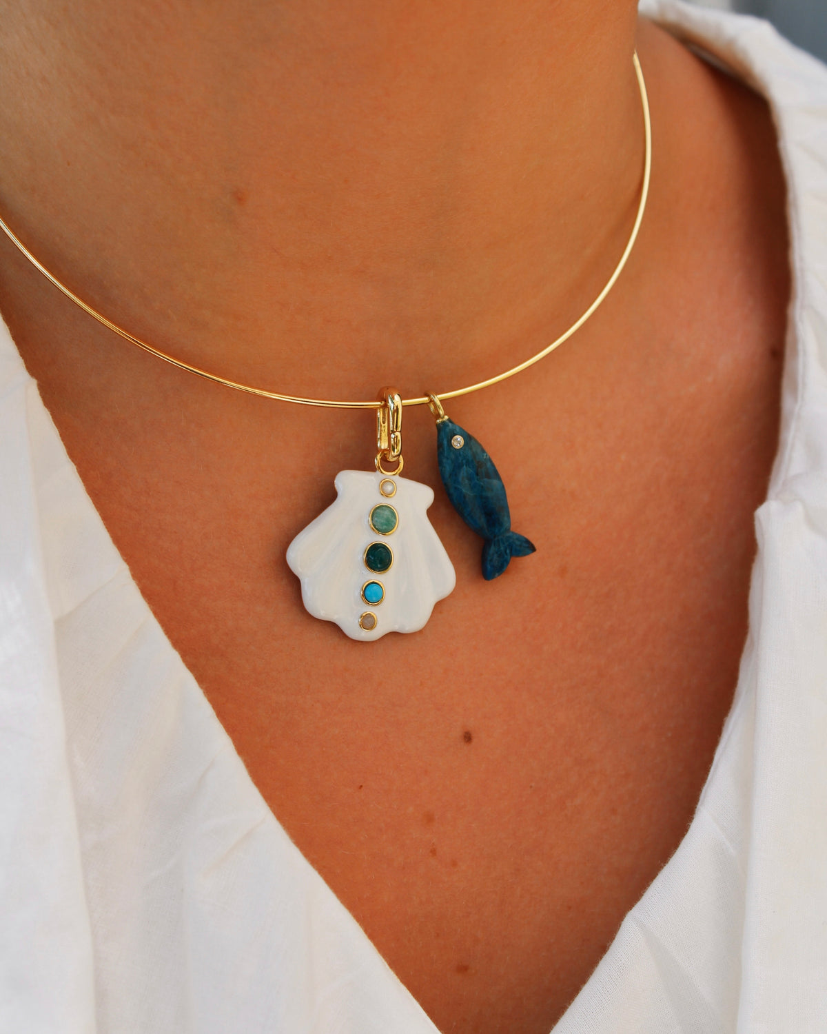 Maris White Enamel Charm