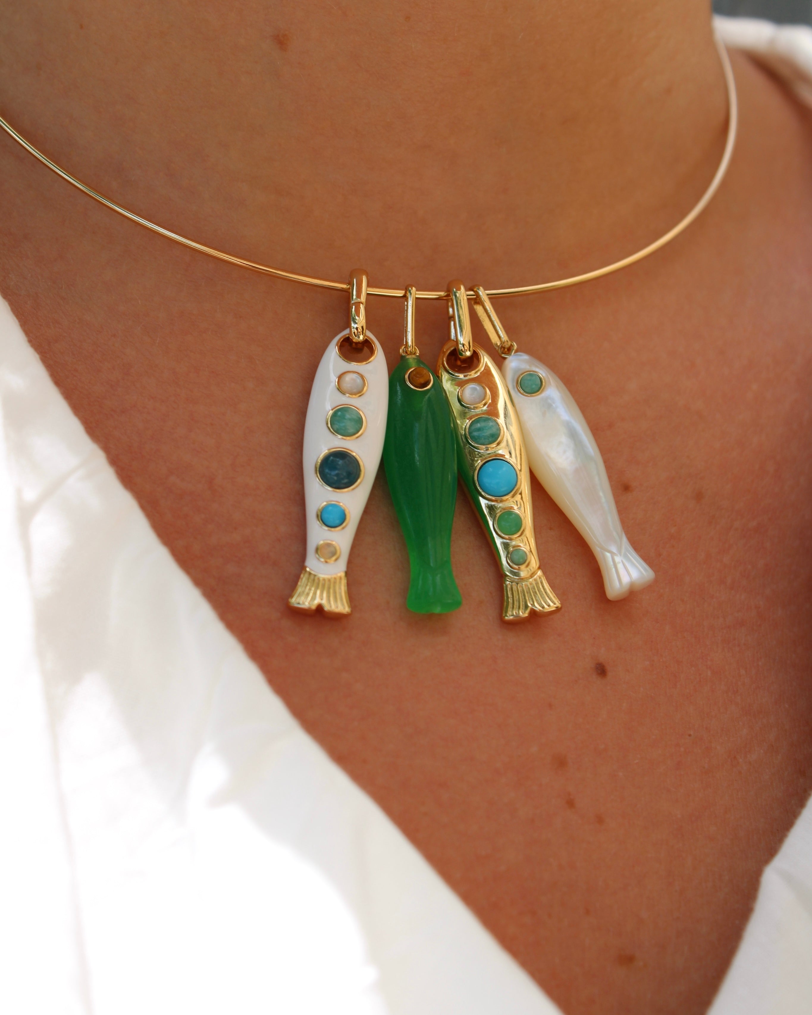 Teramo Green Swirl Charm