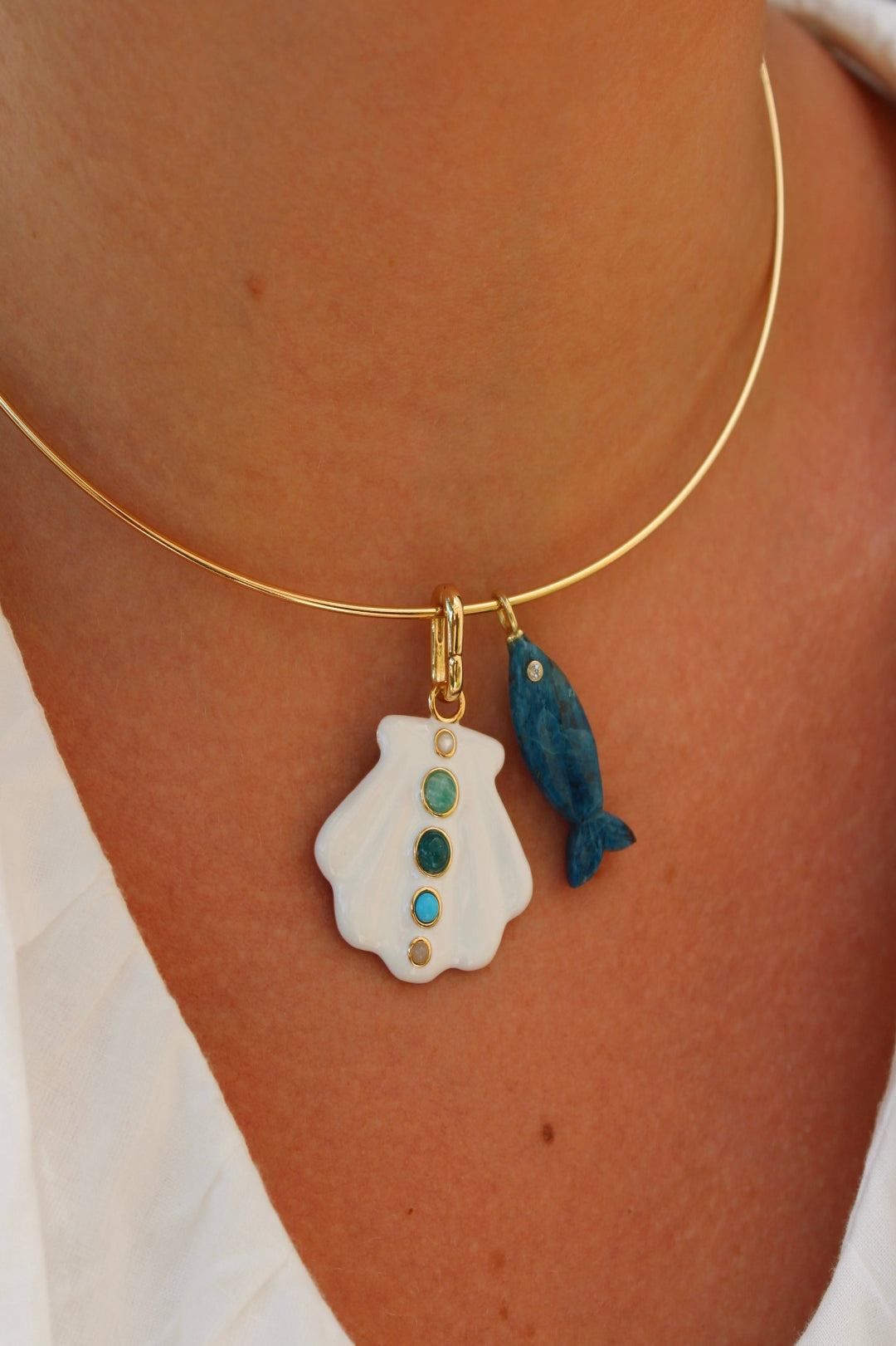 Maris White Enamel Charm