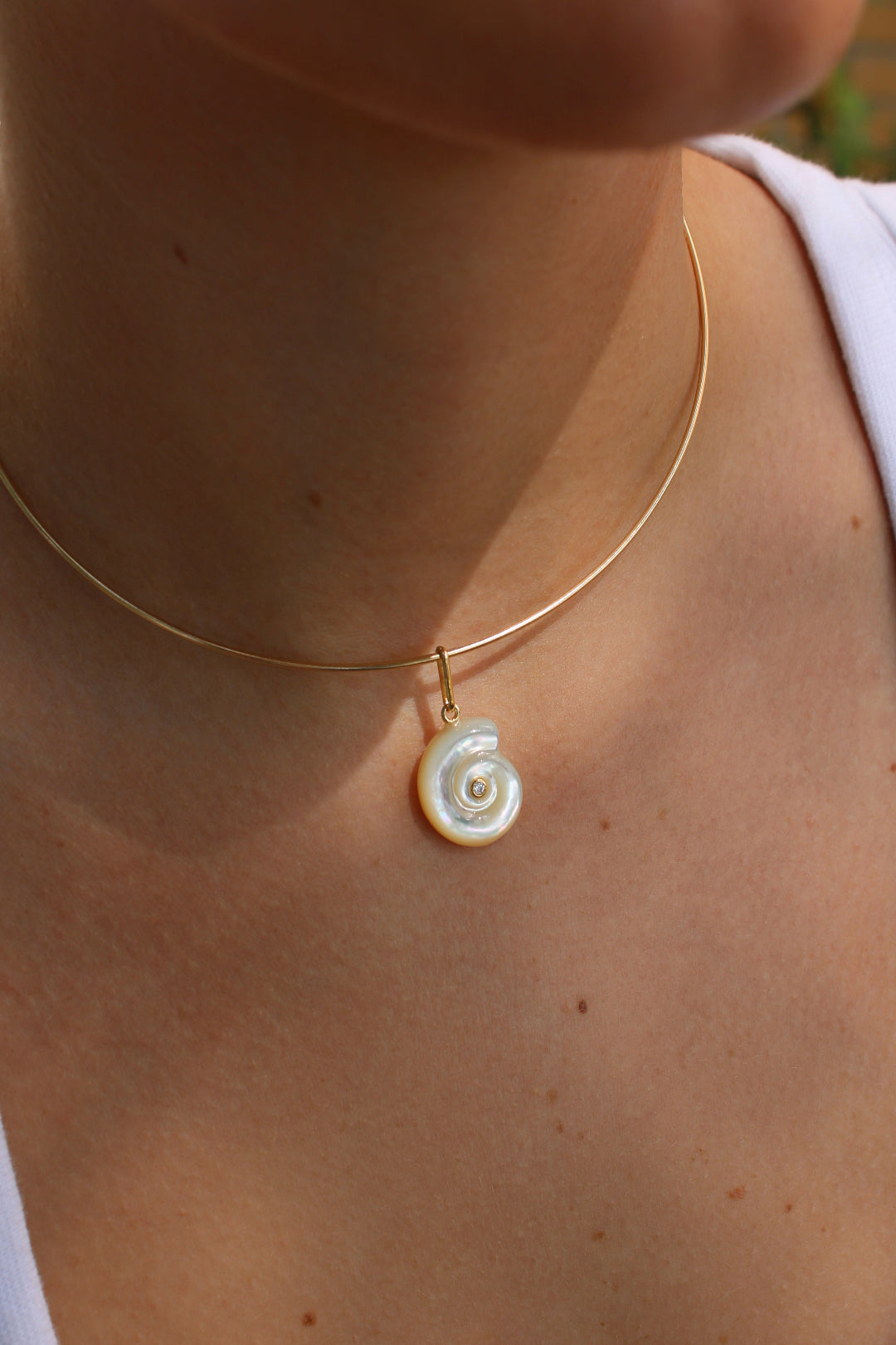 Nautilus Mother of Pearl Charm