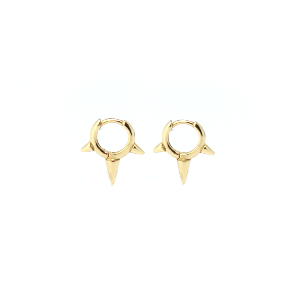 美品✨ YA−MAN STA-206P GOLD Cubic Zirconia Flat Back Stud Earrings by Ginger Lyne Gold